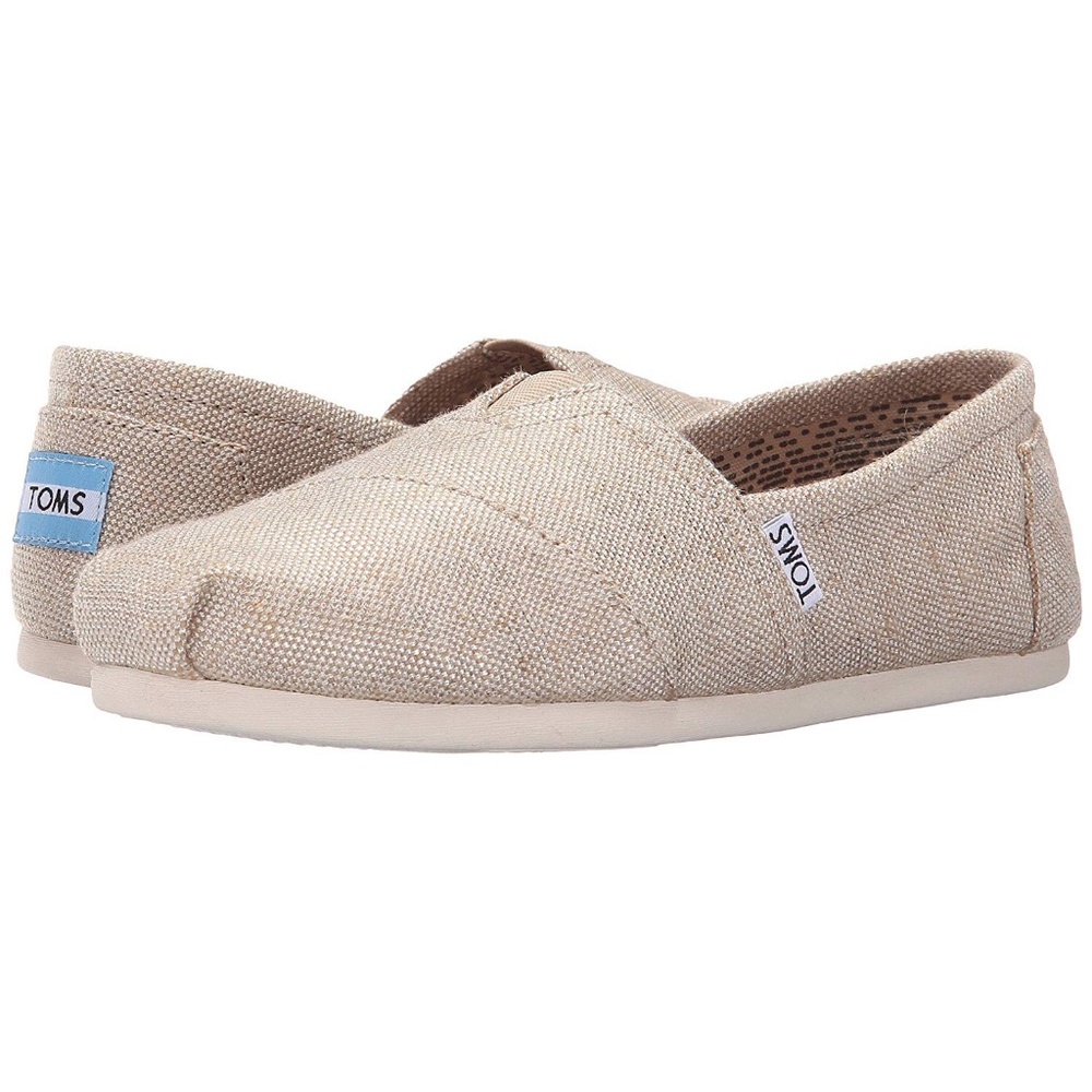[TOMS] Natural Metallic Burlap Flats